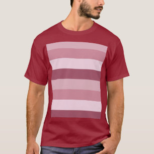 Pink Colour Tones Stripes Design T-Shirt