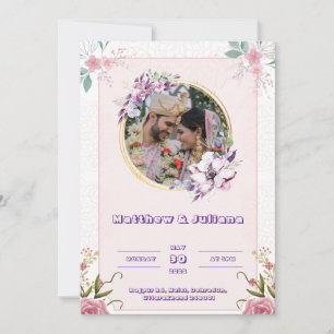 Pink colour wedding Invitations post