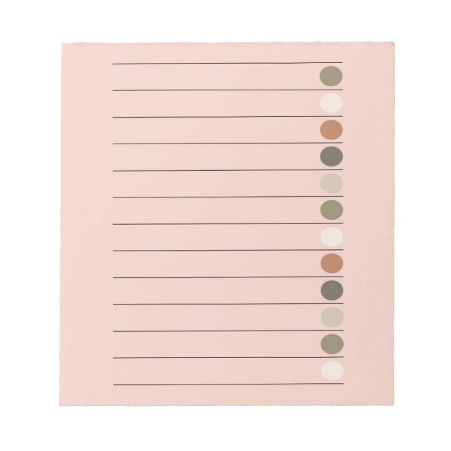 Pink Colourful Dots Fun & Vibrant Stationery Notepad (Front)