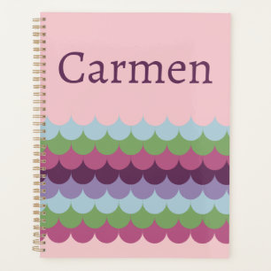 Pink Colourful Waves Planner
