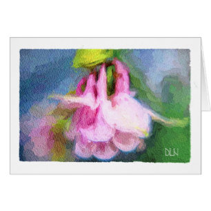 Pink Columbine/Floral/Watercolor Look