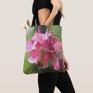 Pink Columbine Flower Close Up  Tote Bag