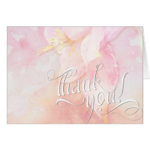 PINK COLUMBINE FLOWER WATERCOLOR SPLASH