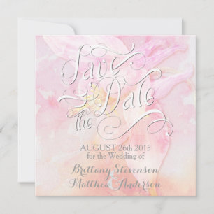 PINK COLUMBINE FLOWER WATERCOLOR SPLASH BRIDAL