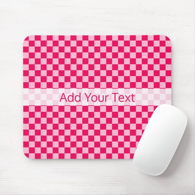 Pink Combination Classic Chequerboard by STaylor Mouse Pad (With Mouse)