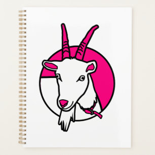Pink Comic Goat Digital Portrait Planner