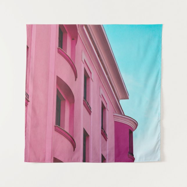 PINK CONCRETE BUILDING TAPESTRY (Front)