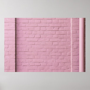 Pink concrete wall poster