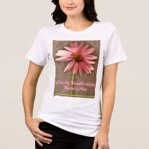Pink Cone Flower -I am My Beloved's and My Beloved Tri-Blend Shirt