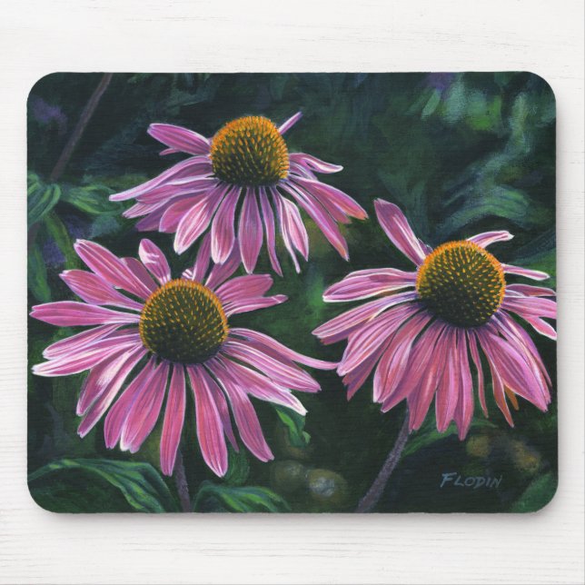 Pink Cone Flowers - Mouse Pad (Front)