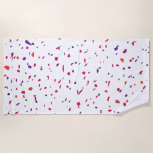 Pink Confetti Beach Towel