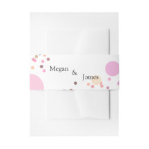 Pink confetti circles wedding