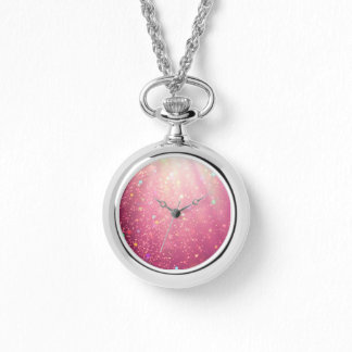 Pink Confetti Ethereal Necklace Watch