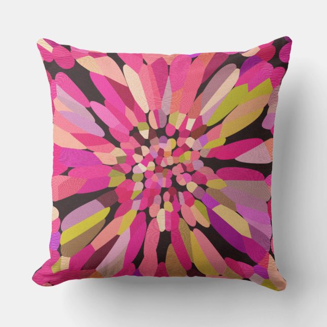 Pink Confetti Flower Cushion (Front)