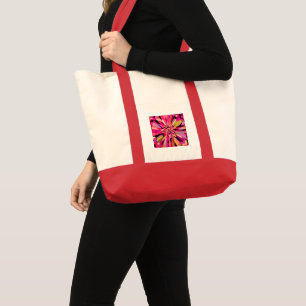 Pink Confetti Flower Tote Bag