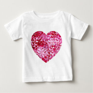 Pink Confetti Hearts Baby T-Shirt