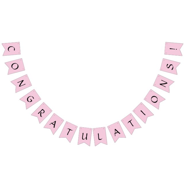 Pink Congratulations Bunting (All)