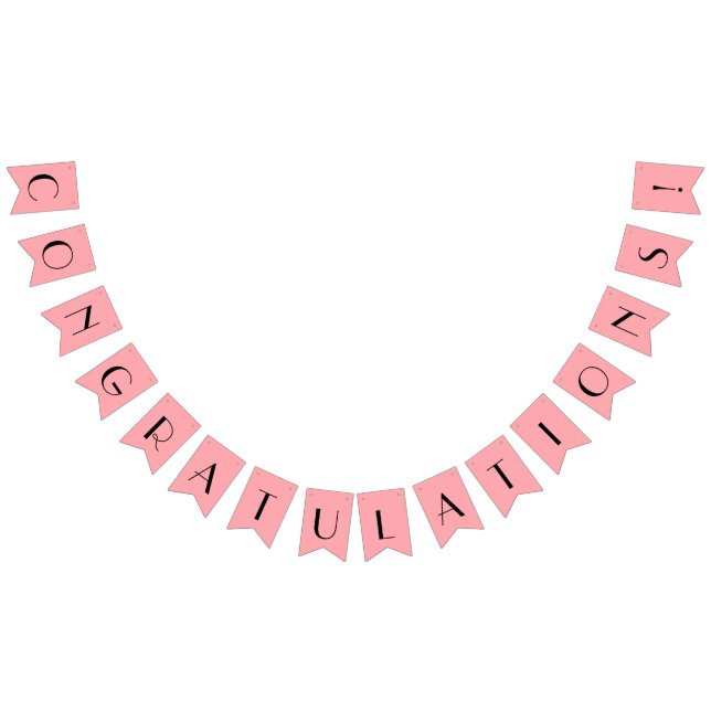 Pink Congratulations Bunting (All)