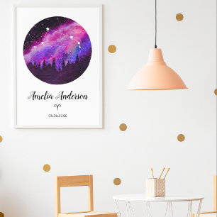 Pink Constellation Aries Horoscope Sign Gift