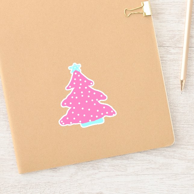 Pink Contemporary Christmas Tree (Notebook)