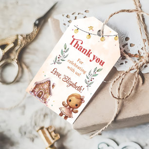 Pink Cookie Christmas Birthday Party Gift Tags