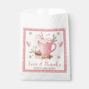 Pink Cookies and Cocoa Baby Shower Favour Bags