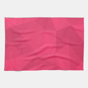 Pink, cool, unique, trendy triangle illustration tea towel