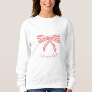 Pink Coquette Aesthetic Bow Girly blush Sweatshirt