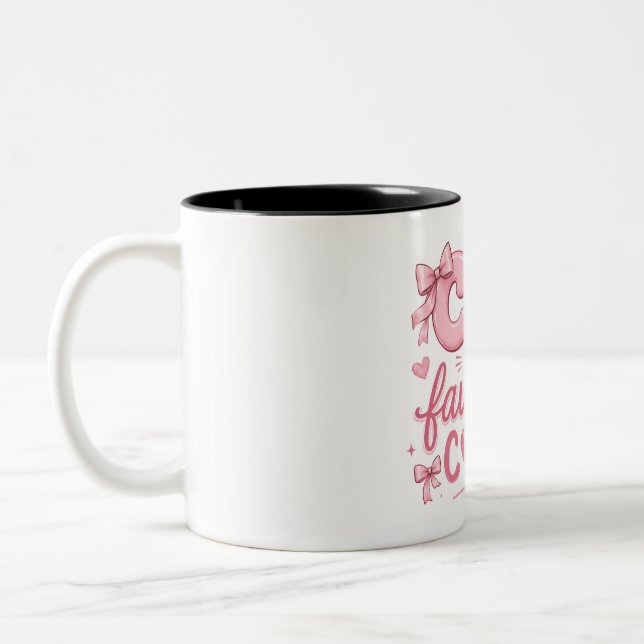 Pink Coquette Aesthetic Coffee Mug (Left)
