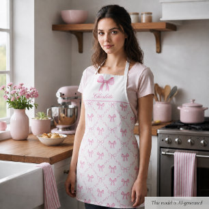Pink Coquette Bow Apron