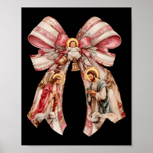 Pink Coquette Bow Ba Poster
