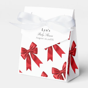 Pink Coquette Bow Baby Shower Favor Box