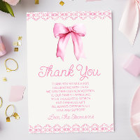 Pink Coquette Bow Baby Shower