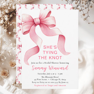 Pink Coquette Bow Bridal Shower Invitation