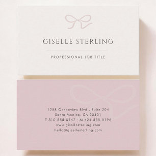 Pink Coquette Bow Business Card