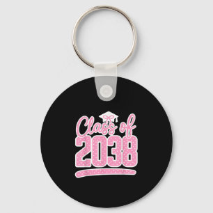 Pink Coquette Bow Cl Of 2038 Grow With Me Kinderga Key Ring