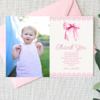 Pink Coquette Bow Custom Picture Birthday Party