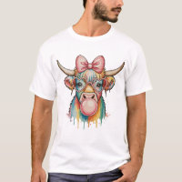 Pink Coquette Bow Highland Cow Bubblegum