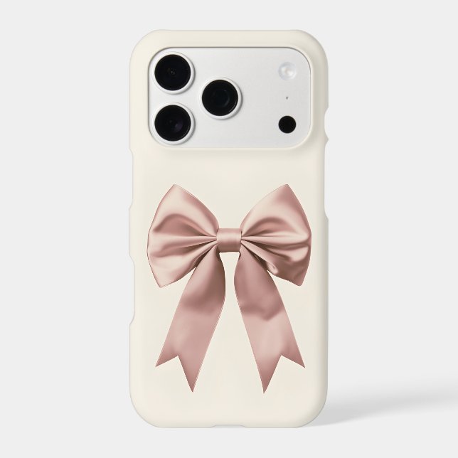 Pink Coquette Bow iPhone Case | Romantic Girly (Back)