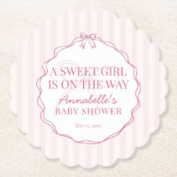 Pink Coquette Bow Pastel Baby Shower 