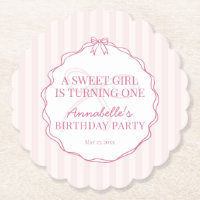 Pink Coquette Bow Pastel Birthday Party