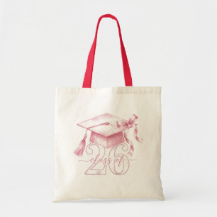 Pink Coquette Bow Senior Class of 2026 Senior Girl Tote Bag
