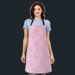Pink Coquette Bows Hearts Girly Apron<br><div class="desc">Whimsical and coquette apron featuring hand drawn illustration of pink bows and hearts.</div>