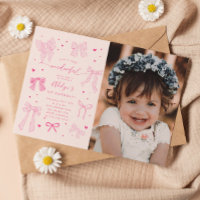 Pink Coquette Bows ONEderful Birthday Party Photo