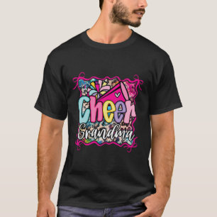 Pink Coquette Cheer Grandma Cheerleading Pom Megap T-Shirt