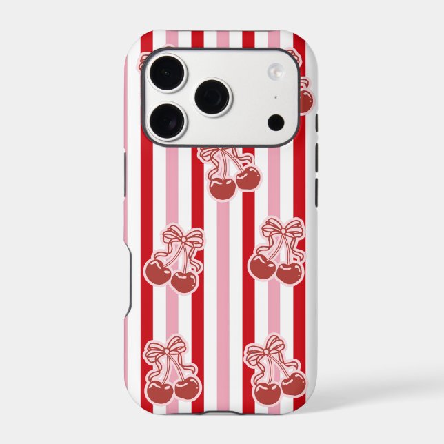 Pink Coquette Cherry Bow Phone Case  (Back)