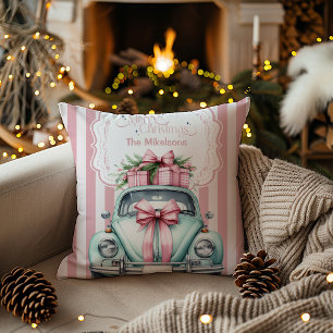 Pink Coquette Christmas Cushion
