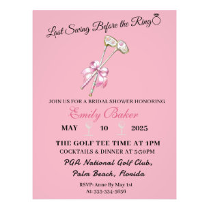 Pink Coquette Golf "Last Swing Before The Ring" Photo Print