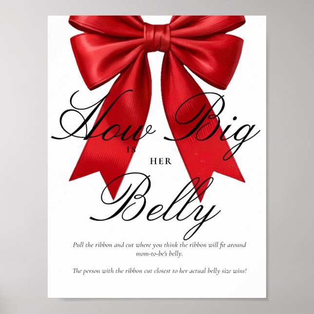 Pink Coquette How Big is her Belly Game PosterPink Poster (Front)