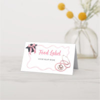 Pink Coquette Nurse Hospital Graduation Food Label